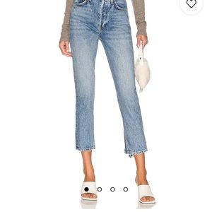 Agolde Riley High Rise Cropped in color Endless, size 26